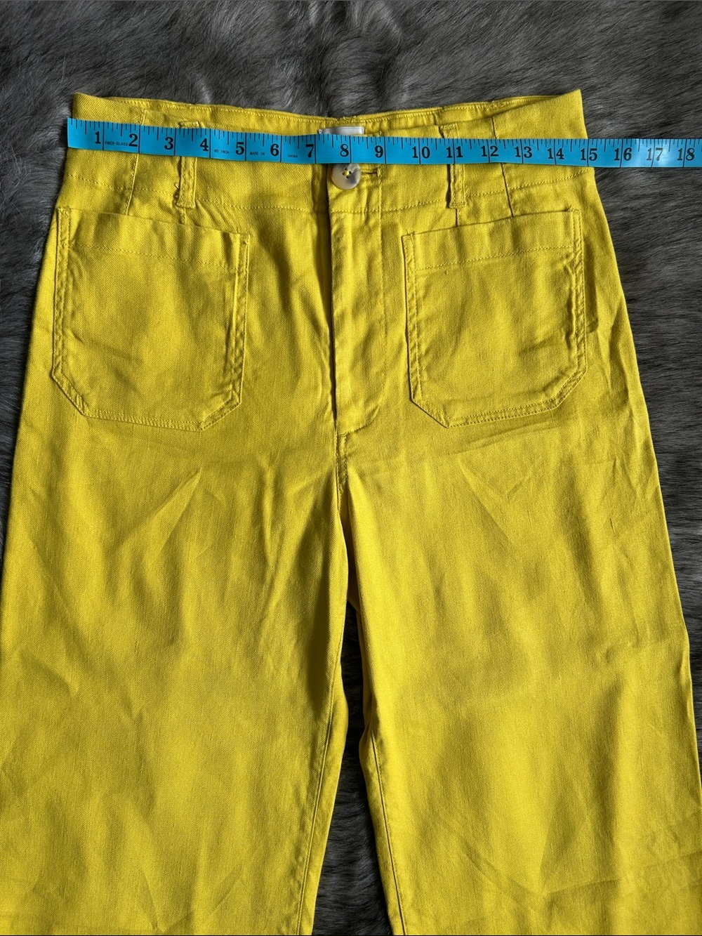 Mustard Wide-Leg Women's Pants - Picture 5 of 10